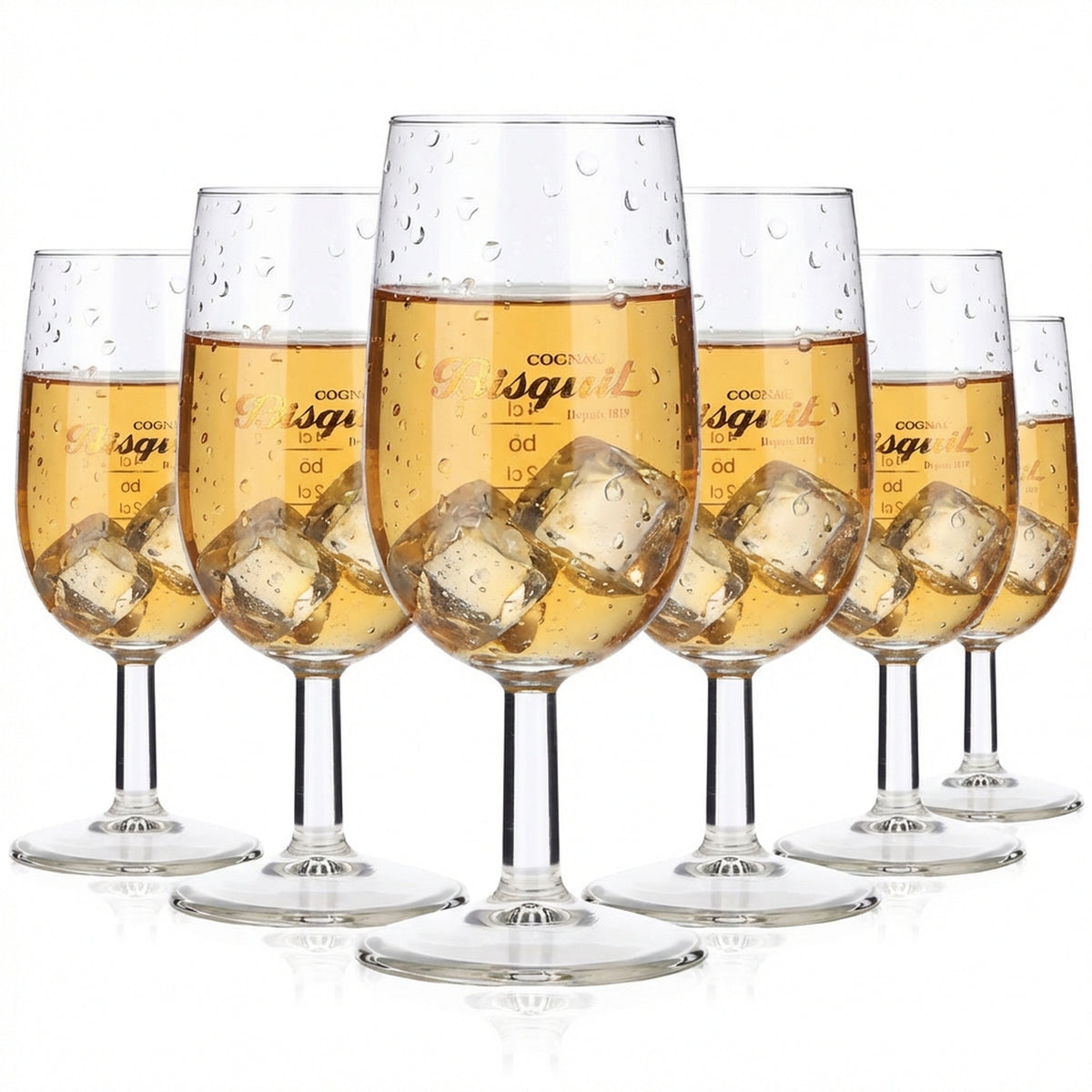 6x Bisquit Cognac Glasses Nosing Glass 0.14l Tasting Glass Snifter