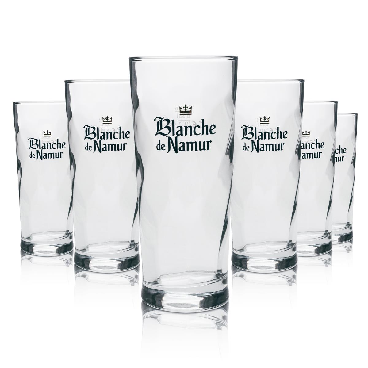 6x Blanche de Namur Beer Glass Germania Mug 0.4l Sahm