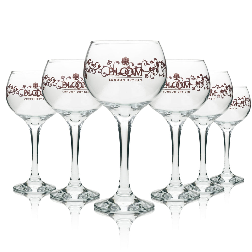 6x Bloom Gin Glass Balloon Glass Rose 56cl