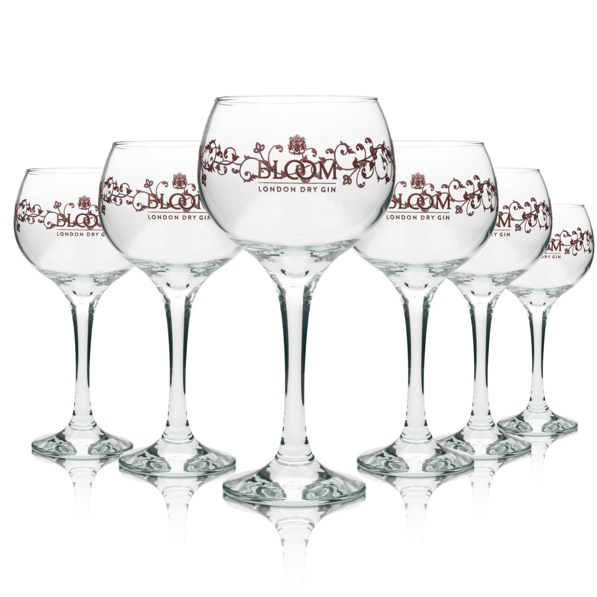 6x Bloom Gin Glass Balloon Glass Rose 56cl