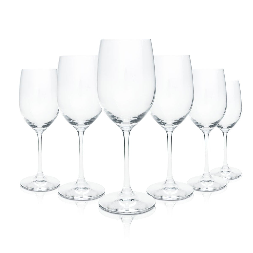 6x Bohemia Cristal Glass 0.45l Wine Glasses Red Wine Glasses Stemmed Glasses Gastro Oak