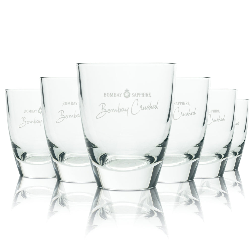 6x Bombay Sapphire Gin Glass 0.25l Tumbler Long Drink Tonic Glasses Gastro Bar