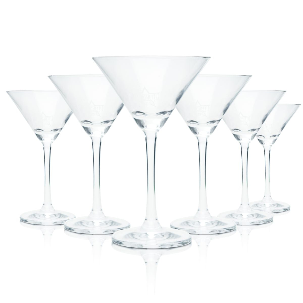 6x Borghetti glass 0.1l Martini bowl goblet glass Dooley's aperitif glass set