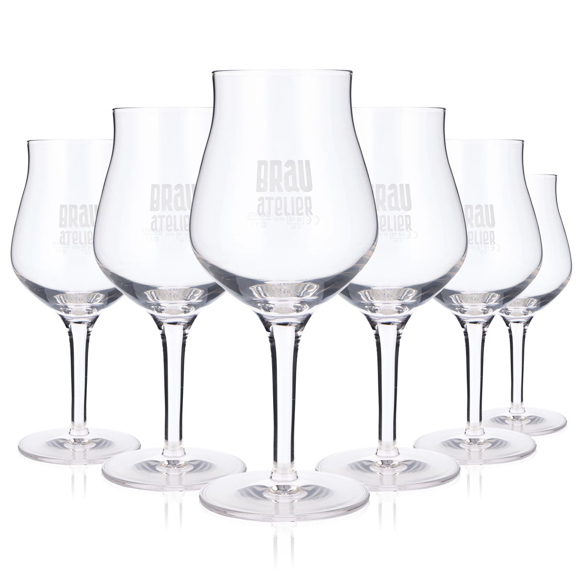6x Brauatelier Beer Glass 0.42l Beer Glasses Goblet Glasses Stemmed Glasses Sensory Analysis – View 5