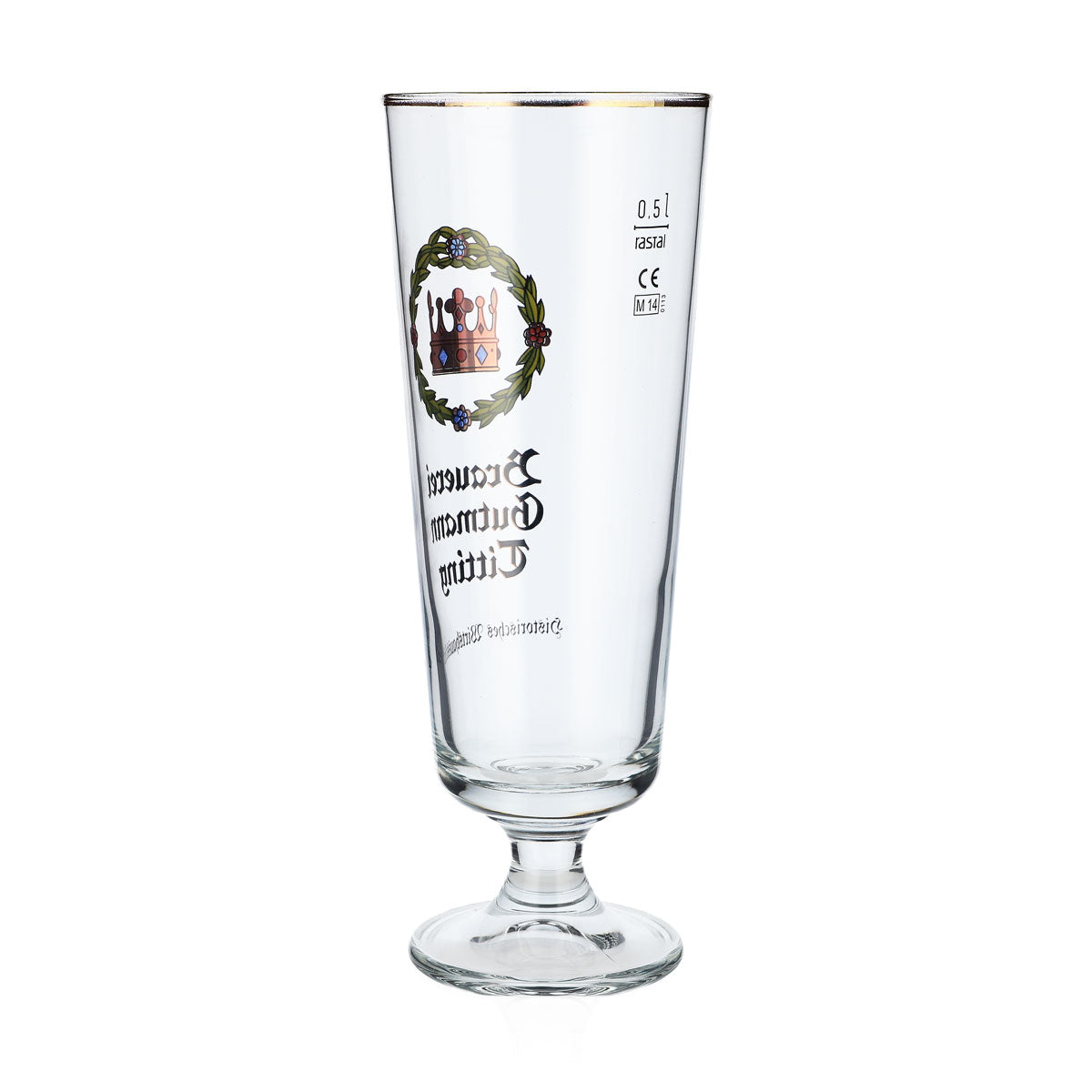6x Gutmann Titting Brewery Beer Glass 0.5l Beer Mug Crown Brewer's Spout – View 4
