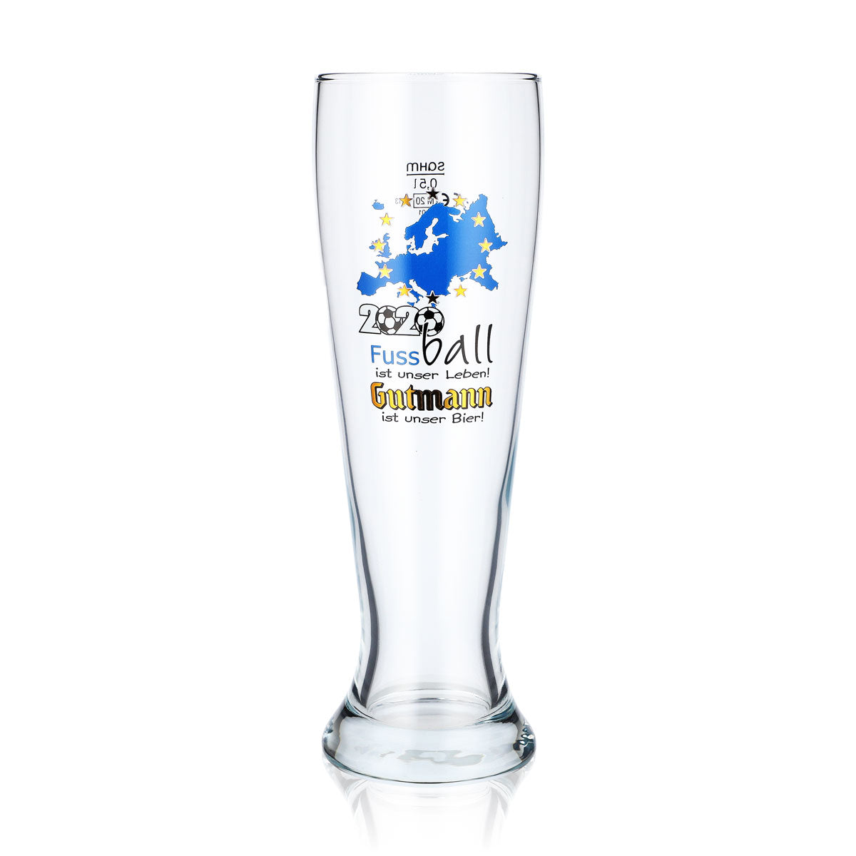 6x Gutmann Titting Brewery Beer Glass 0.5l Wheat Beer Glass Soccer 2020 – View 2