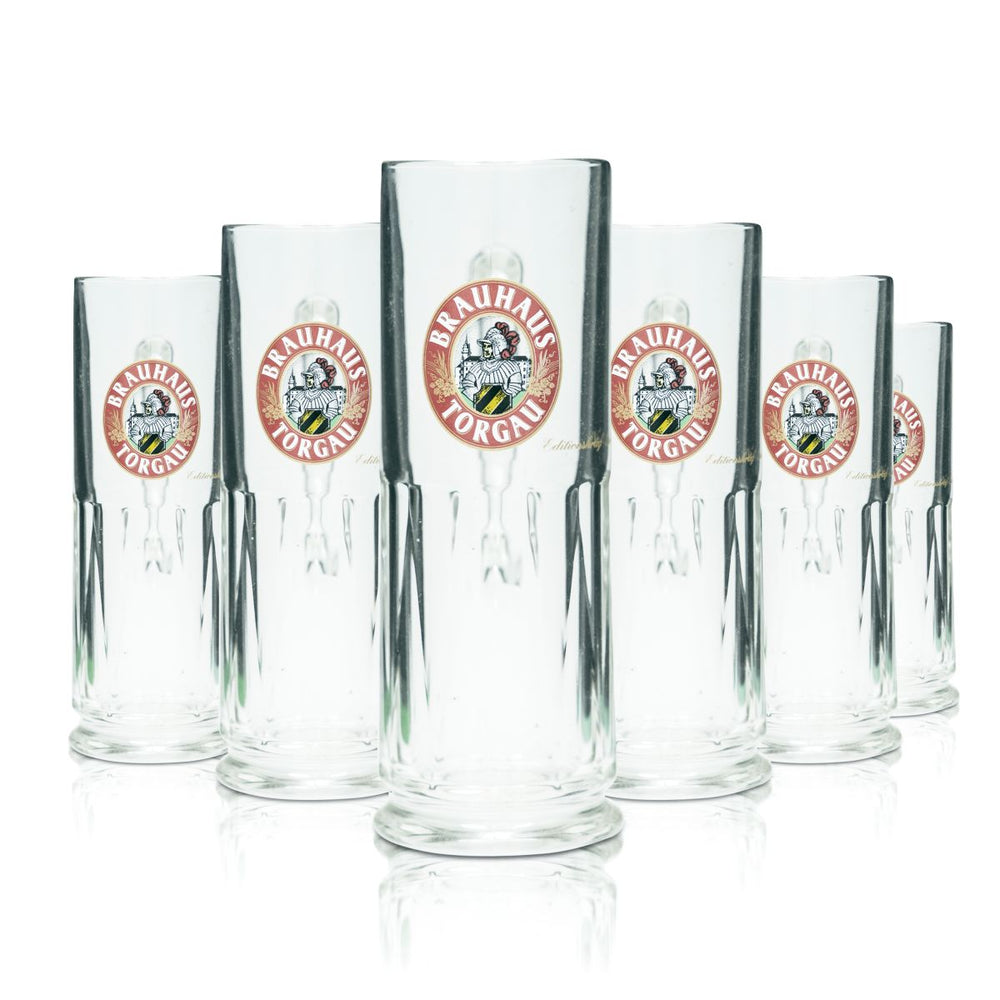 6x Brauhaus Torgau beer glass beer mug 0.3l tankard Seidel glasses brewery Gastro