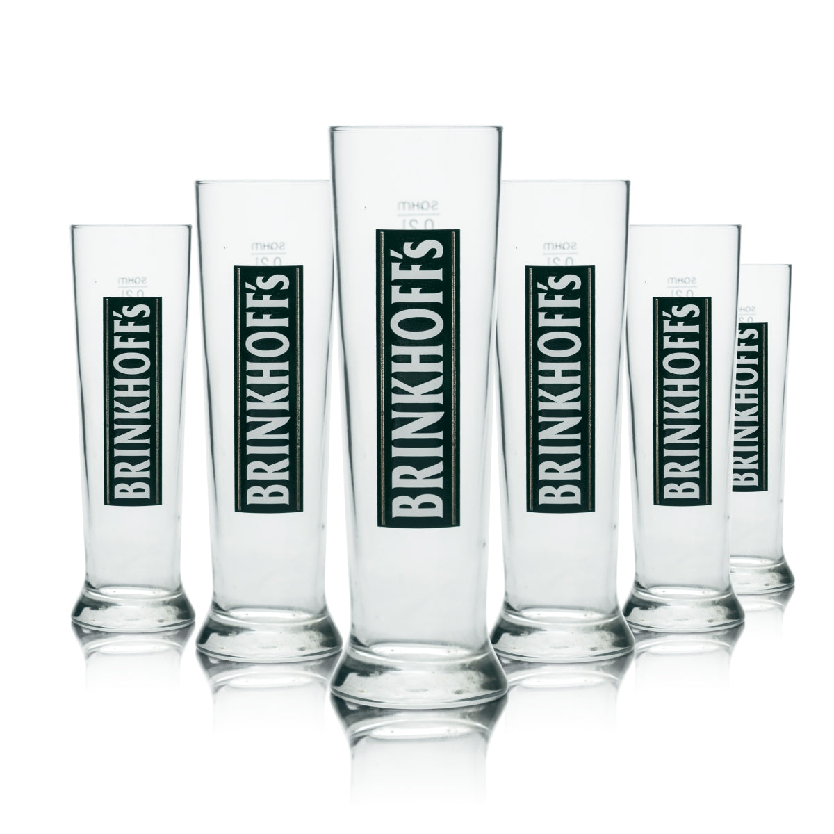 6x Brinkhoffs Glass 0.2l Willi Becher Cup Beer Glasses Pilsener Radler Brewery