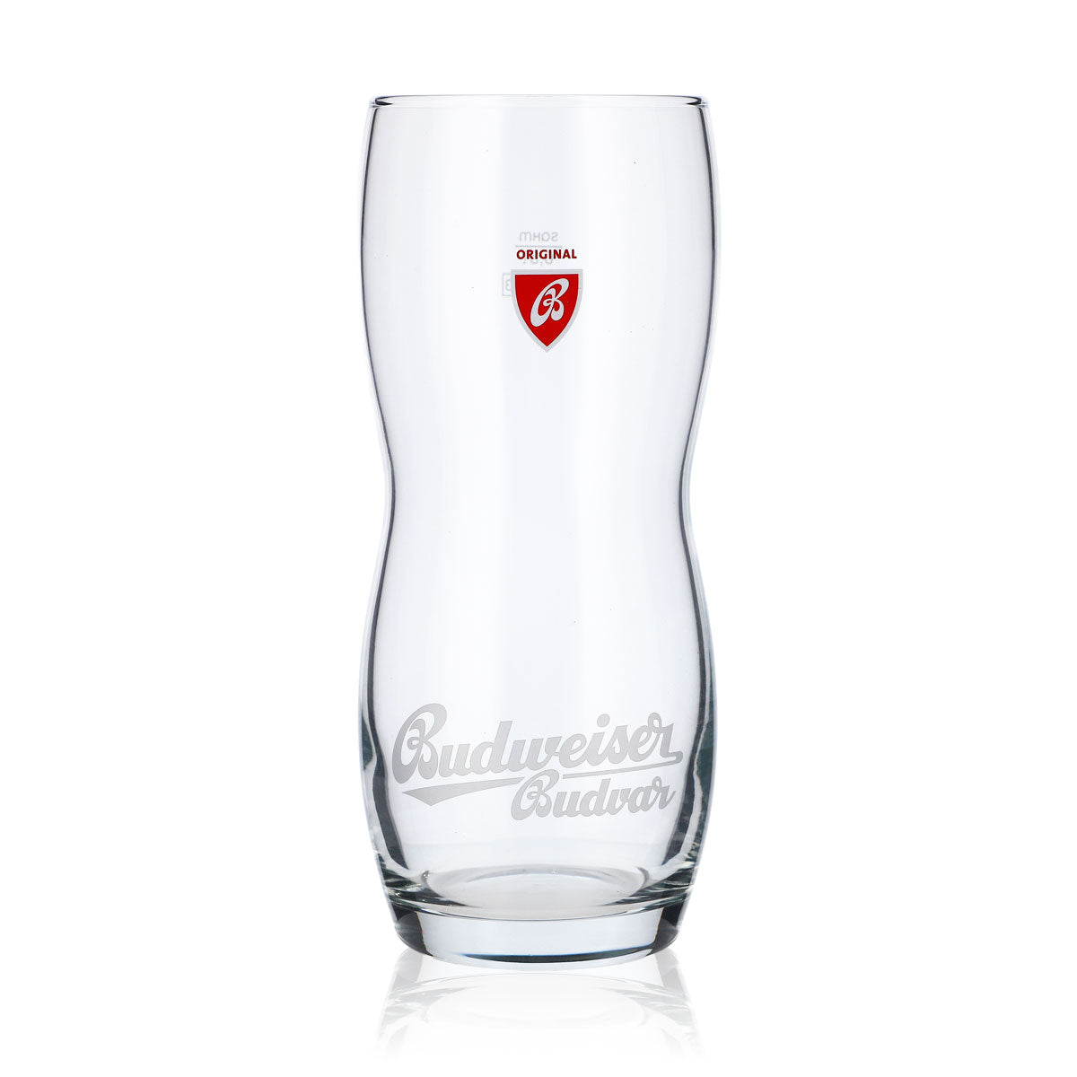 6x Budweiser Beer Glass 0.5L Contoured Glass Beer Glasses Designer Glasses Budvar – View 2