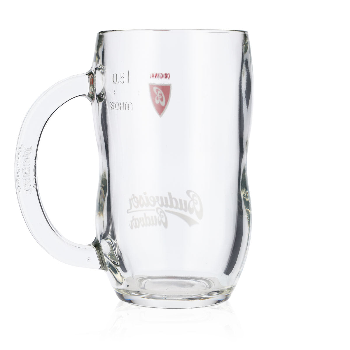 6x Budweiser beer glass 0.5l mug beer stein beer tankard contoured glass – View 5