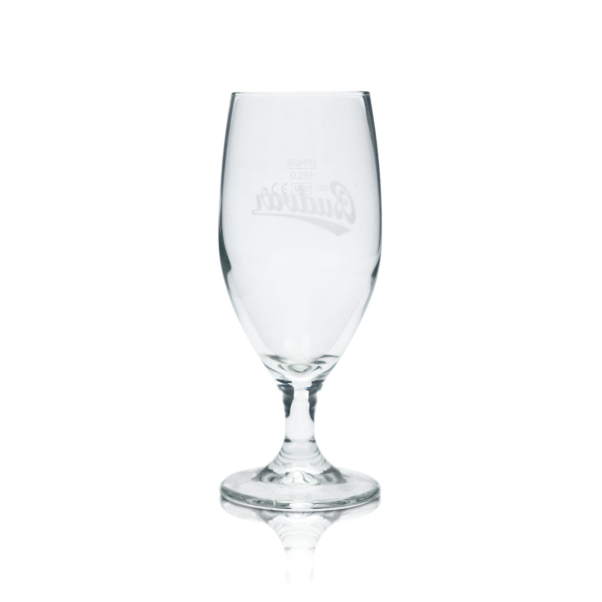 6x Budweiser Glass 0.25l Beer Trophy Tulip Glasses Budvar Calibrated Gastro Beer USA – View 3