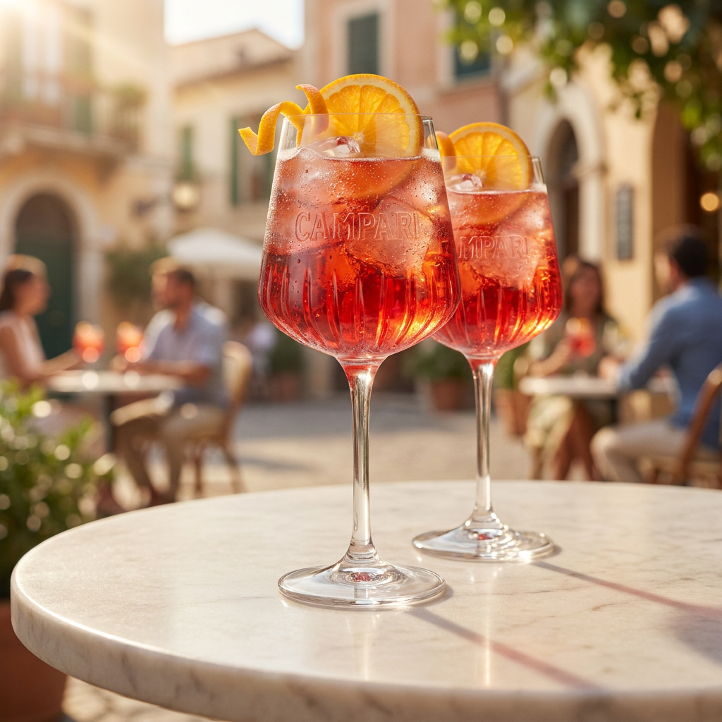 6x Campari Glass 0.49l Milano Signature Relief Glasses Set Spritz Bespoke Aperitif – View 2