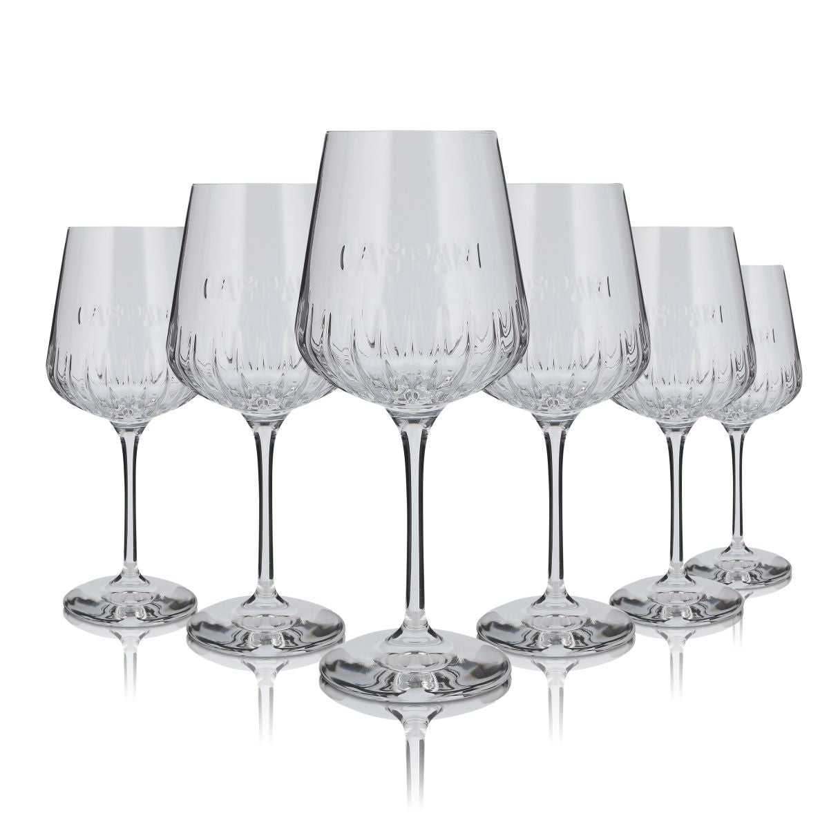 6x Campari Glass 0.49l Milano Signature Relief Glasses Set Spritz Bespoke Aperitif – View 4