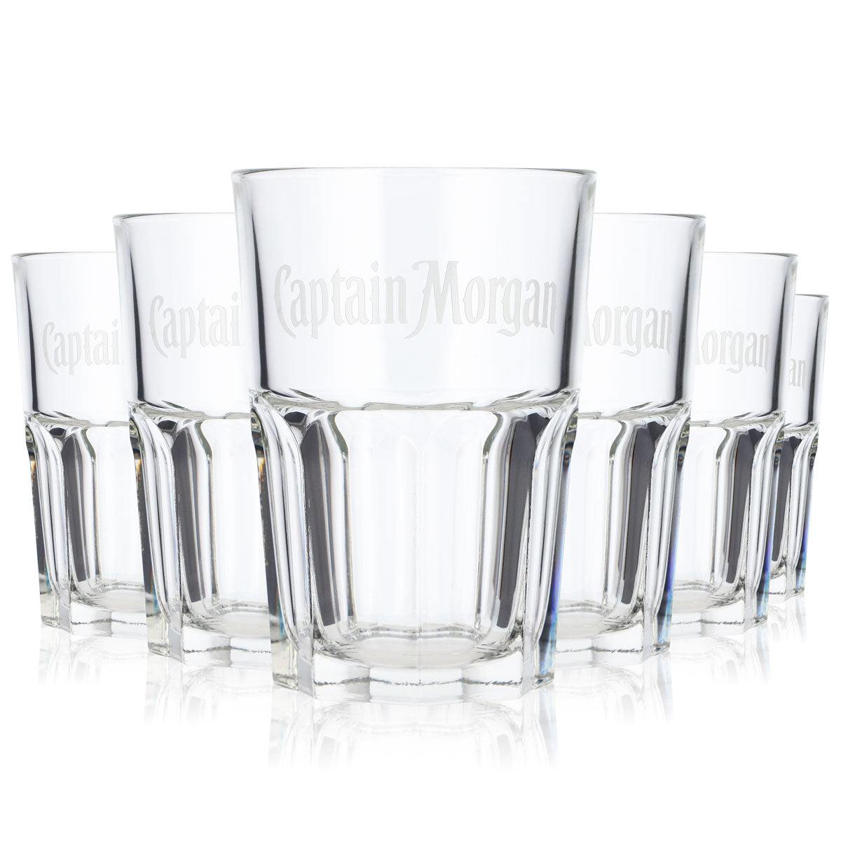 6x Captain Morgan Rum Glass 0.35l Long Drink Glass Tumbler Captain Morgan Arcoroc – View 5