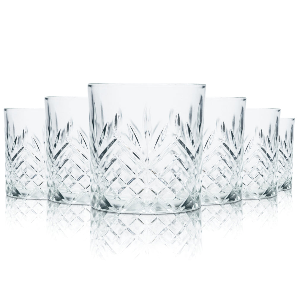 6x Cardhu Glass 0.2l Contour Relief Whisky Tumblers Scotish Longdrink Gastro