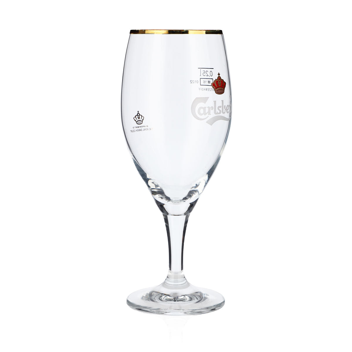 6x Carlsberg beer glass 0.25l beer glasses trophy lettering white Ritzenhoff – View 3