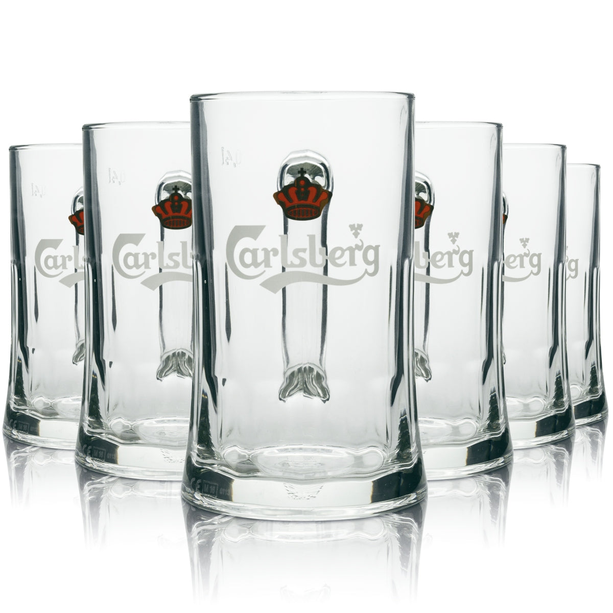 6x Carlsberg beer glass mug 400ml sahm