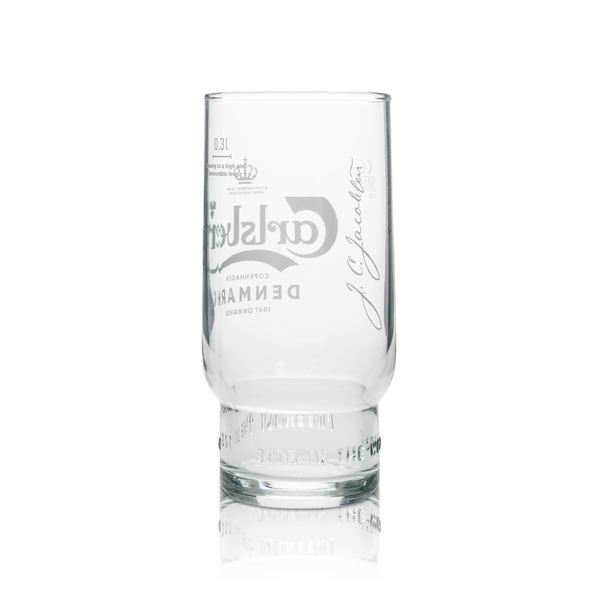 6x Carlsberg Beer Glass Tumbler Better 300ml – View 3