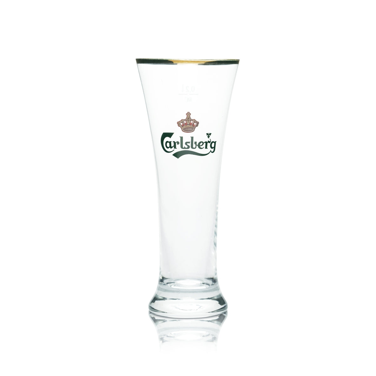6x Carlsberg 0.2l beer glasses, tulip shape with gold rim, Pilsener brewery, catering – View 2