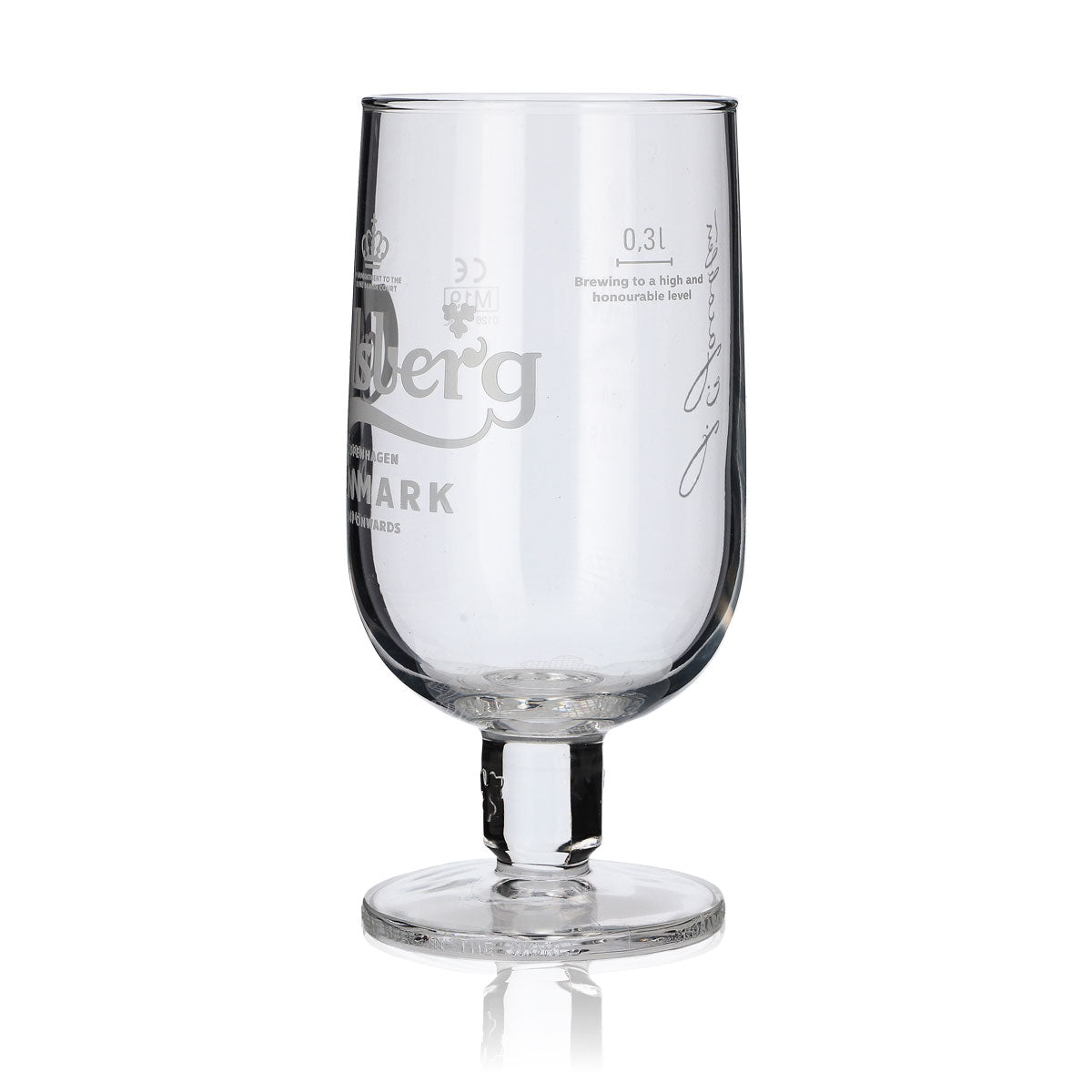 6x Carlsberg 0.3l Pilsner beer glass trophy set Danish Brewery Gastro – View 4