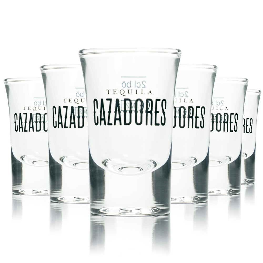 6x Cazadores Tequila Glass 2cl Shot Glasses Short Shot Glasses Bar