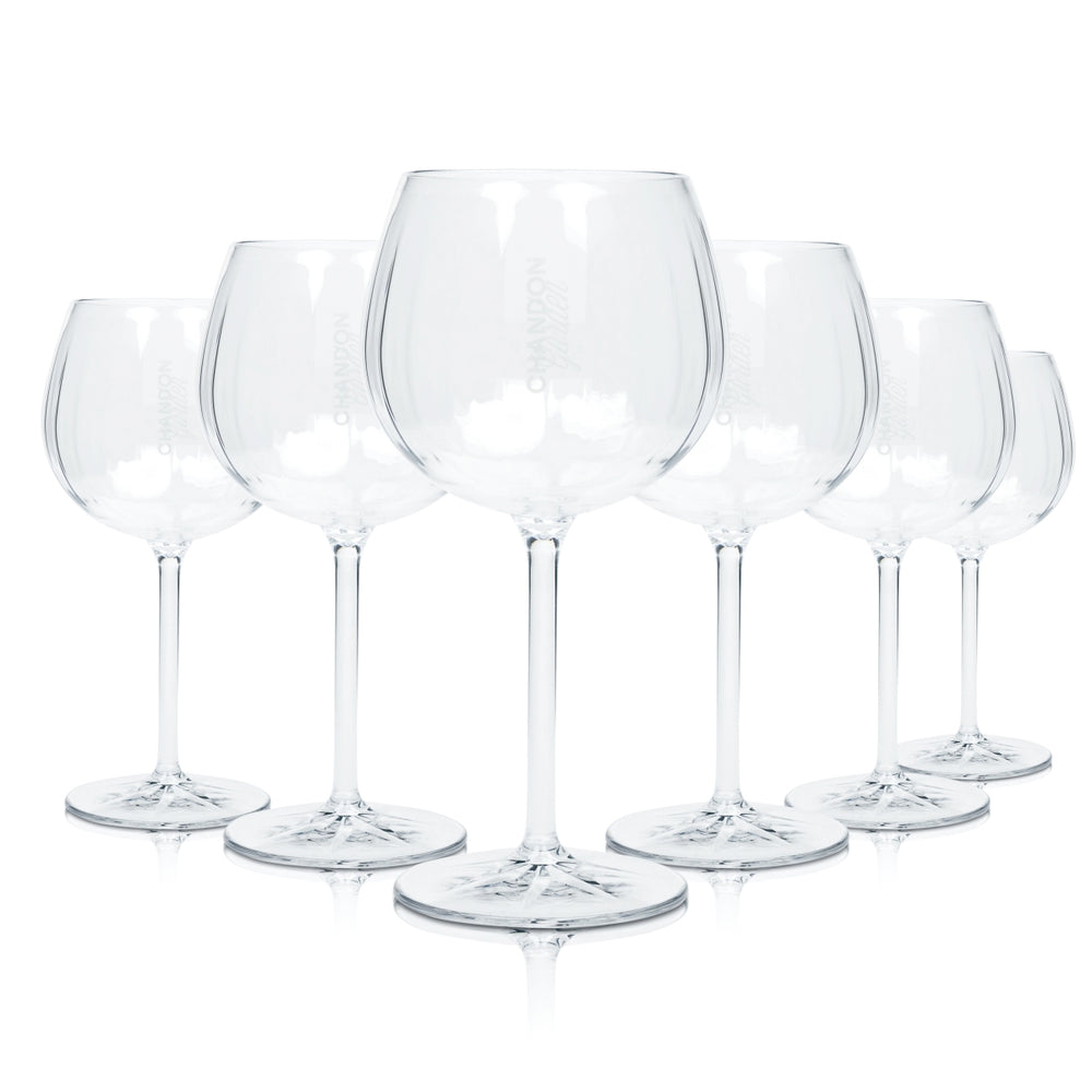 6x Chandon Garden Spritz Plastic Tritan Champagne Glass 46cl Balloon Glasses