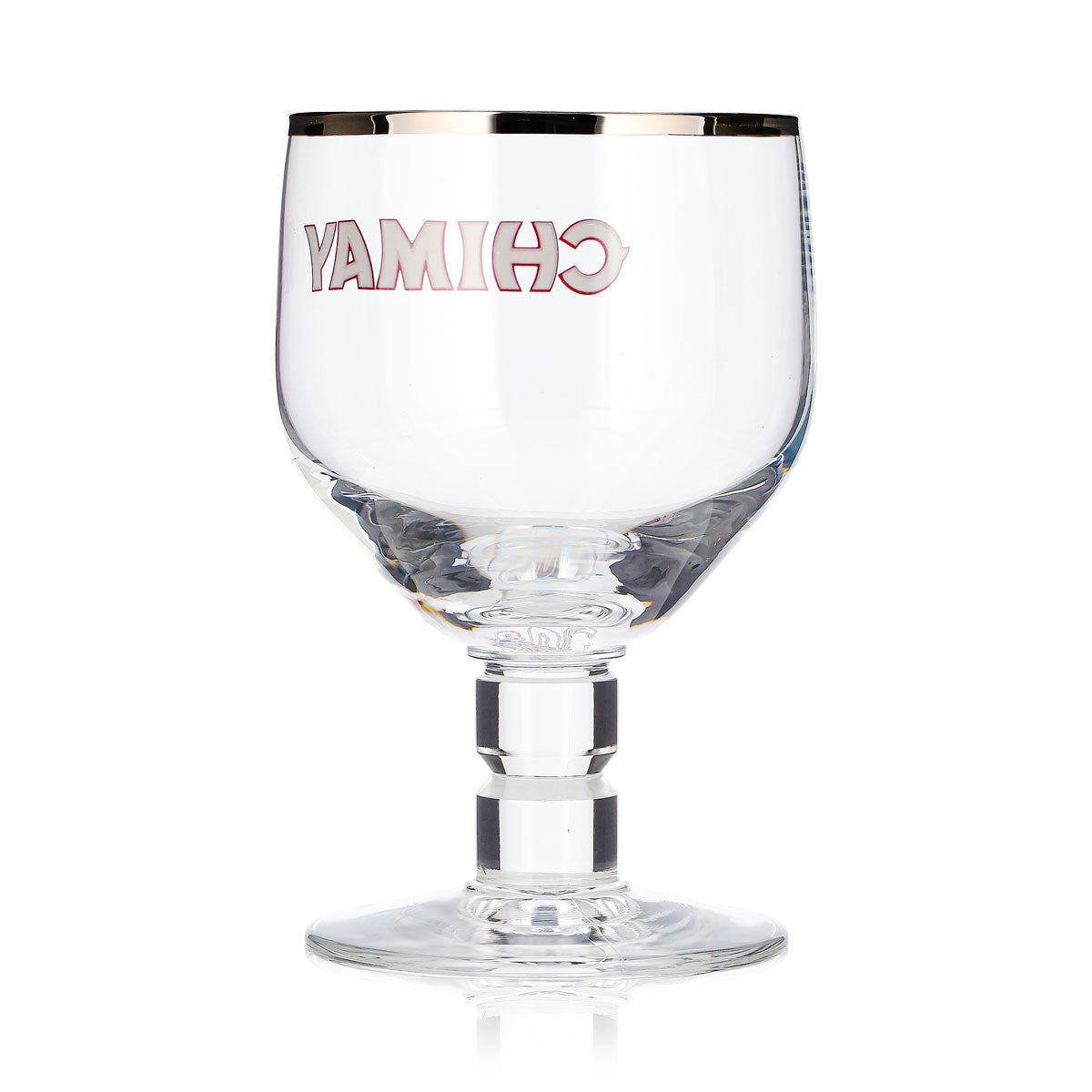 6 Chimay Beer Glasses, 0.18 L, Goblet, Silver Rim, Belgium – View 5