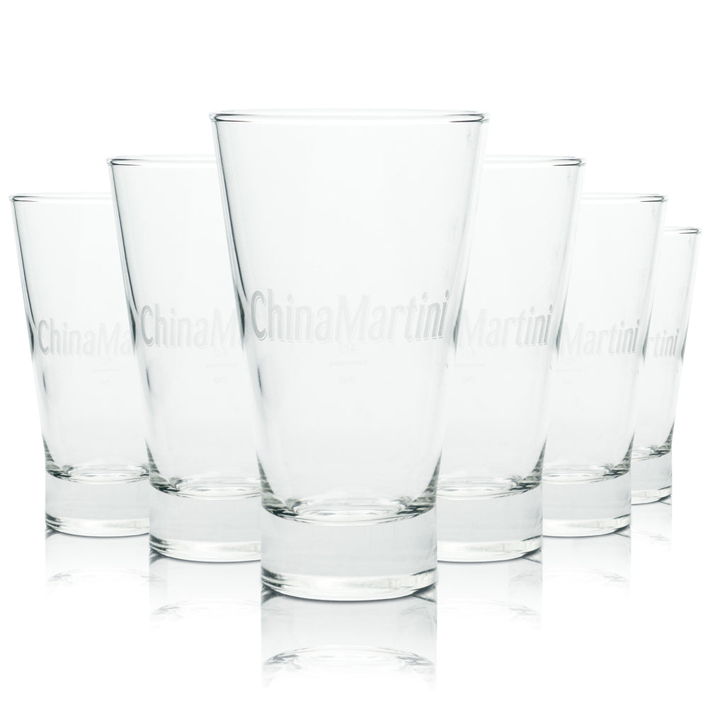 6x ChinaMartini Calda Glass Tumbler Herbal Liqueur Glasses Cocktail Long Drink Bar