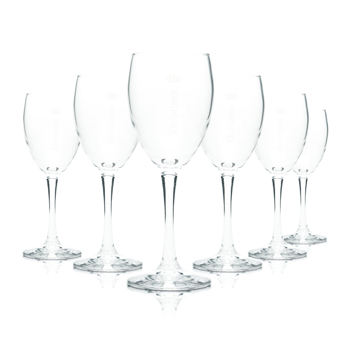 6x Christinen water glass 0.15 l goblet flute tulip glasses mineral spring fountain