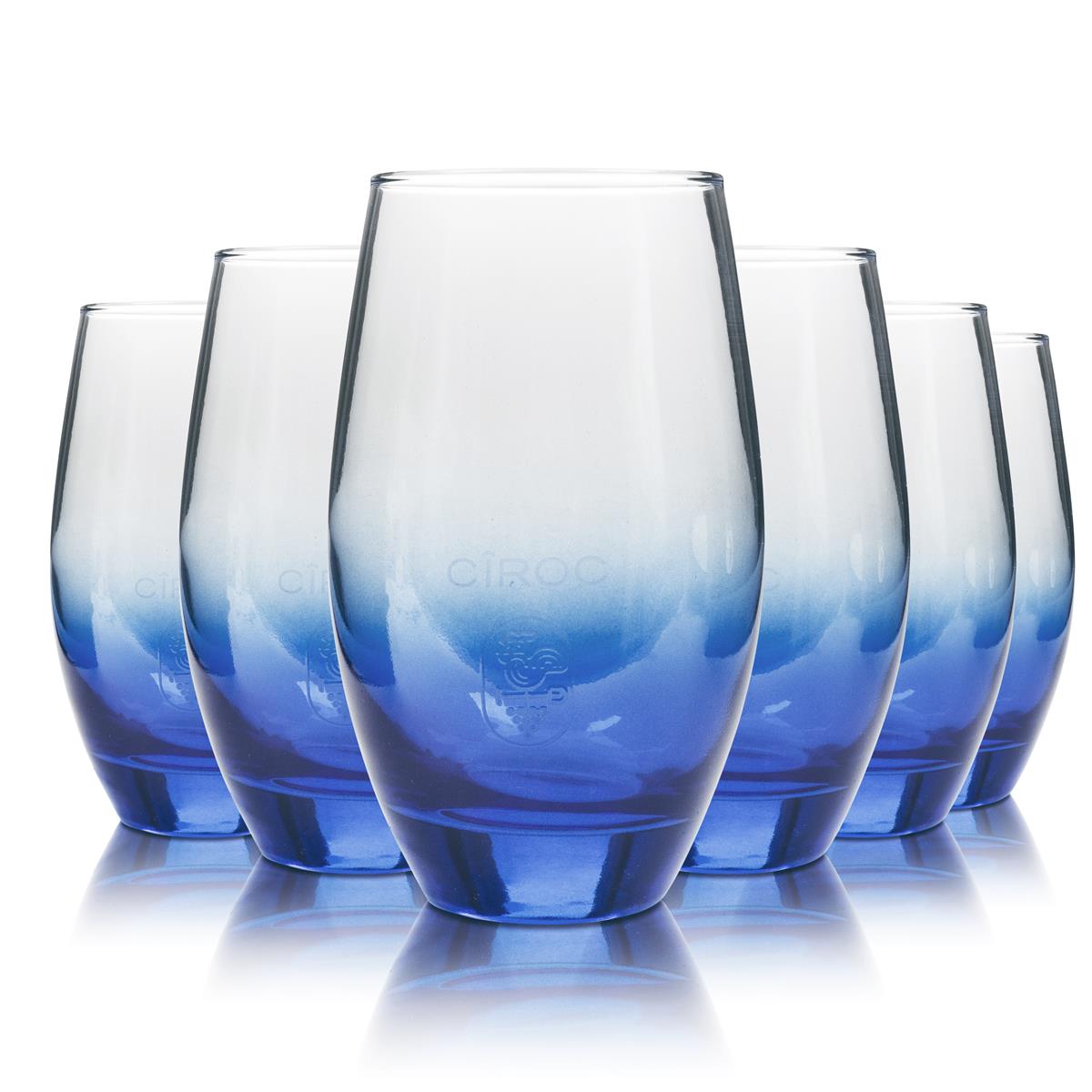 6x Ciroc Vodka Long Drink Glass, Blue