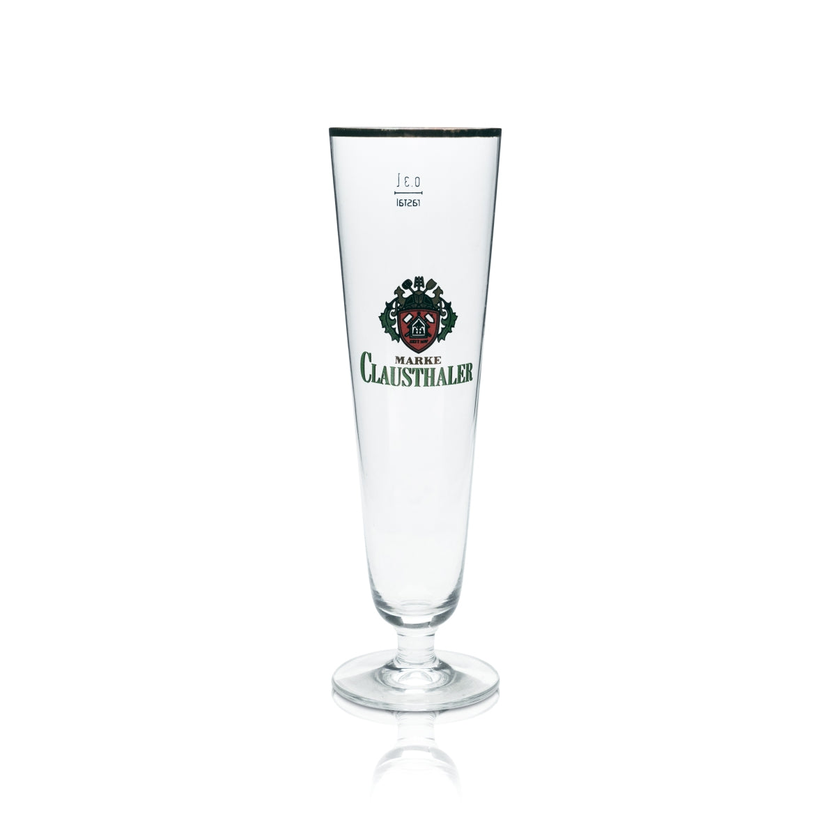 6x Clausthaler Beer Glass 0.3l Goblet Tulip Gold Rim Glasses Gastro Pilsner Pub – View 2