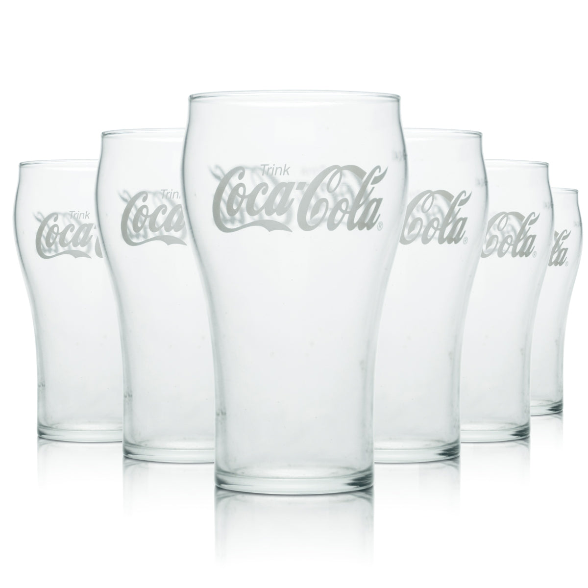 6x Coca Cola 0.4l Premix Cups Glasses Coke Light Zero Soft Drink Lemonade Tumbler