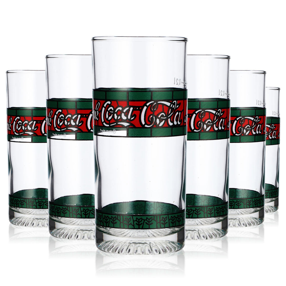 6x Coca Cola glass 0.2l lemonade glass Tiffany Retro Edition Version 2