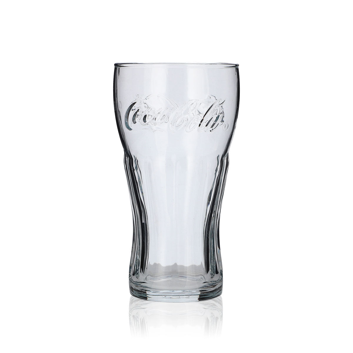 6x Coca Cola contour glass 0.3l soft drink soda glasses set with relief lettering, iconic – View 4