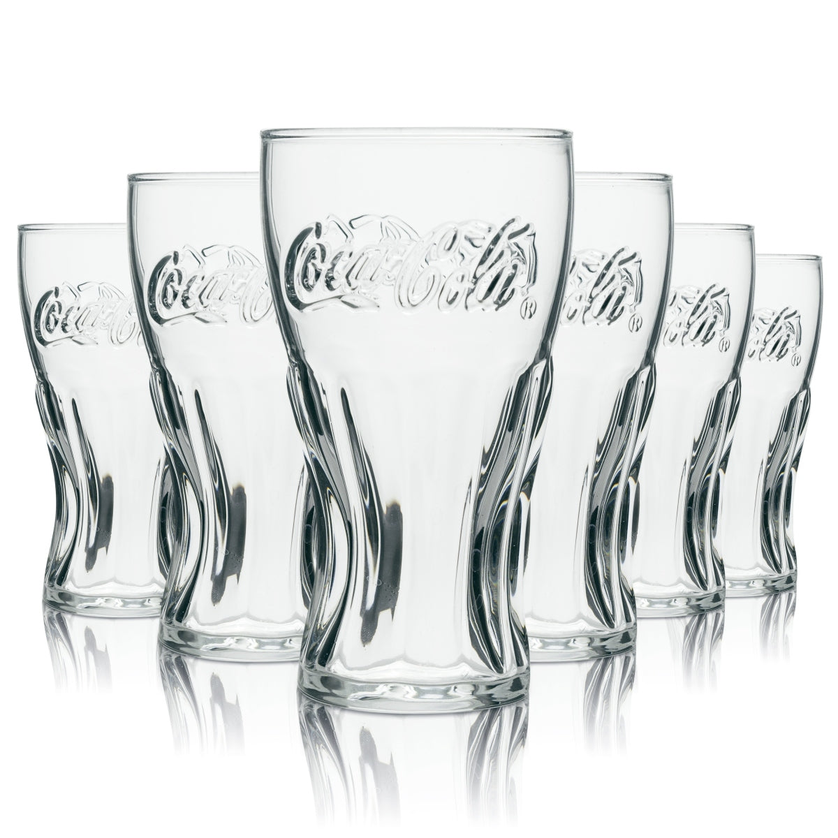 6x Coca Cola Soft Drink Glass Contour 0.15l The Little Child Glasses