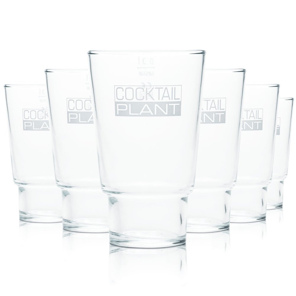 6x Cocktail Plant Glass 0.3l Long Drink Fruit Cocktail Glasses Mug Tumbler Bar