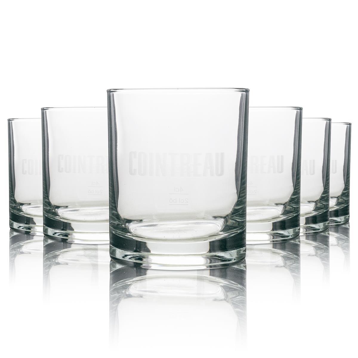 6x Cointreau glass tumblers on pack