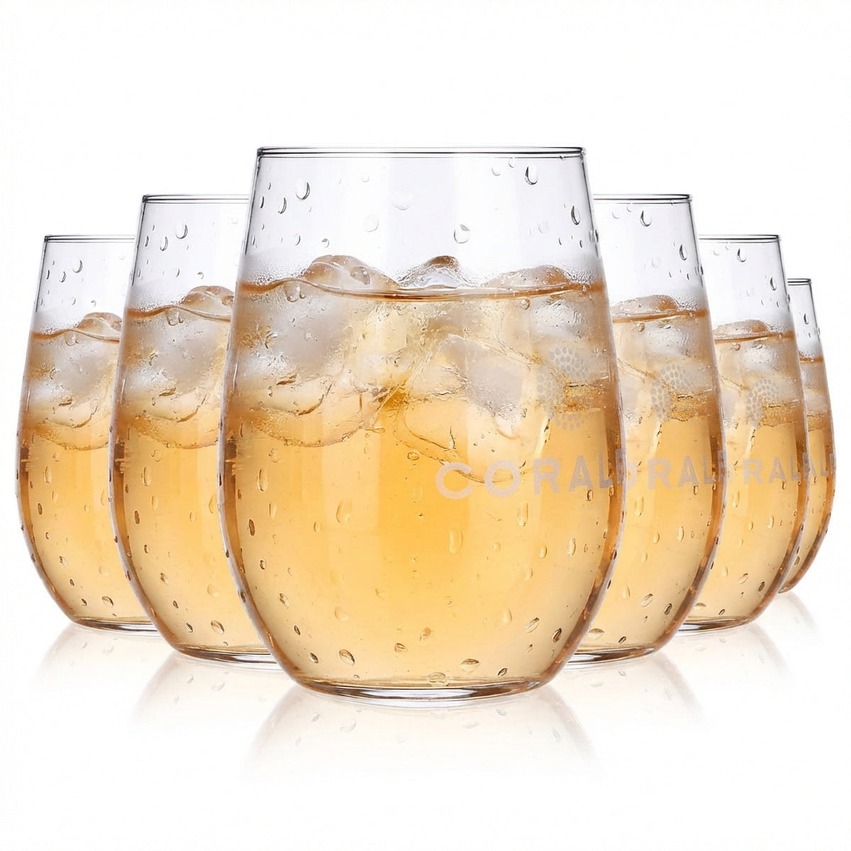 6x Coralba water glasses 0.5l drinking glass Rastal Viana 50