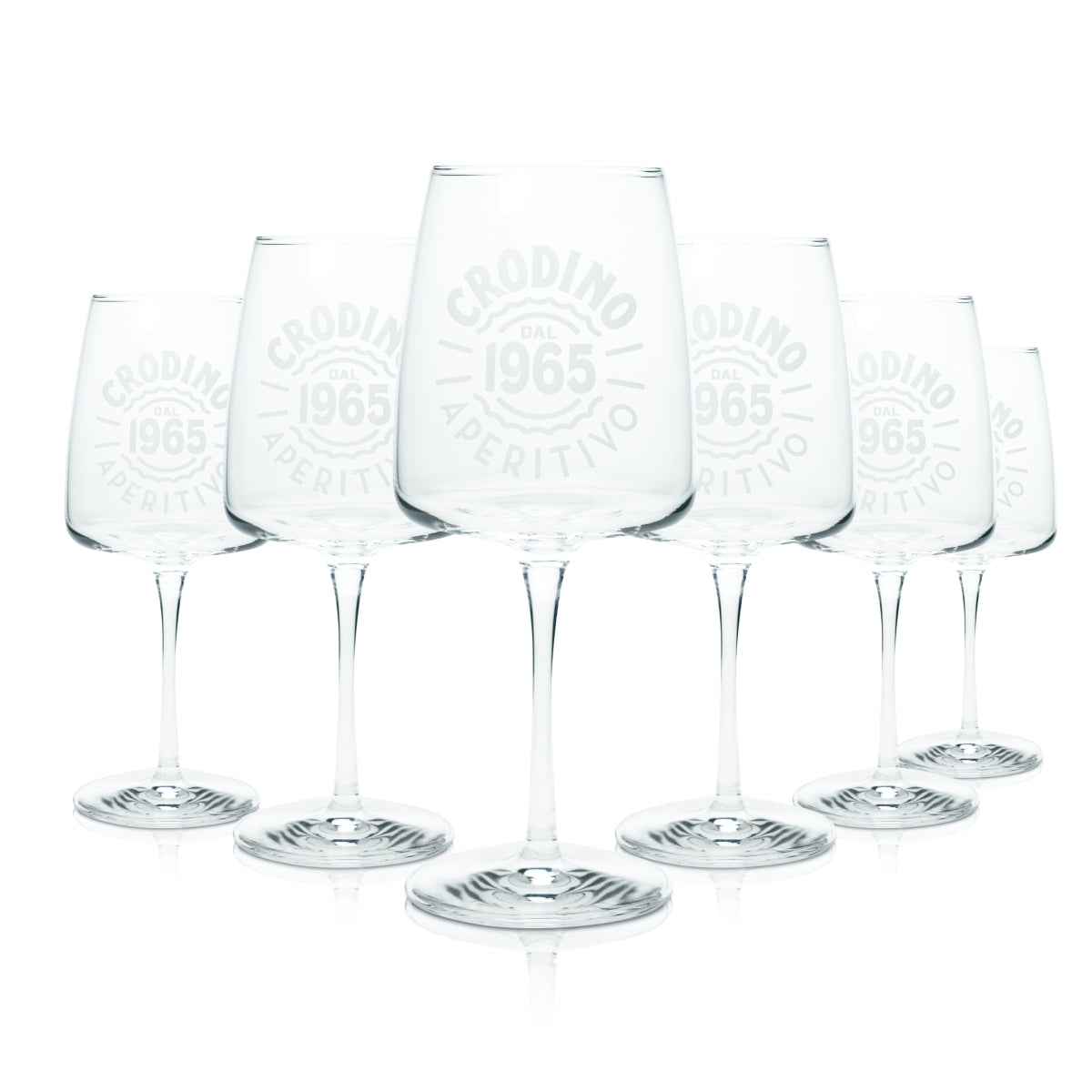 6x Crodino Aperitivo Glass 48cl Wine Glass 1965 Cocktail Glasses Long Drink Bitter – View 4