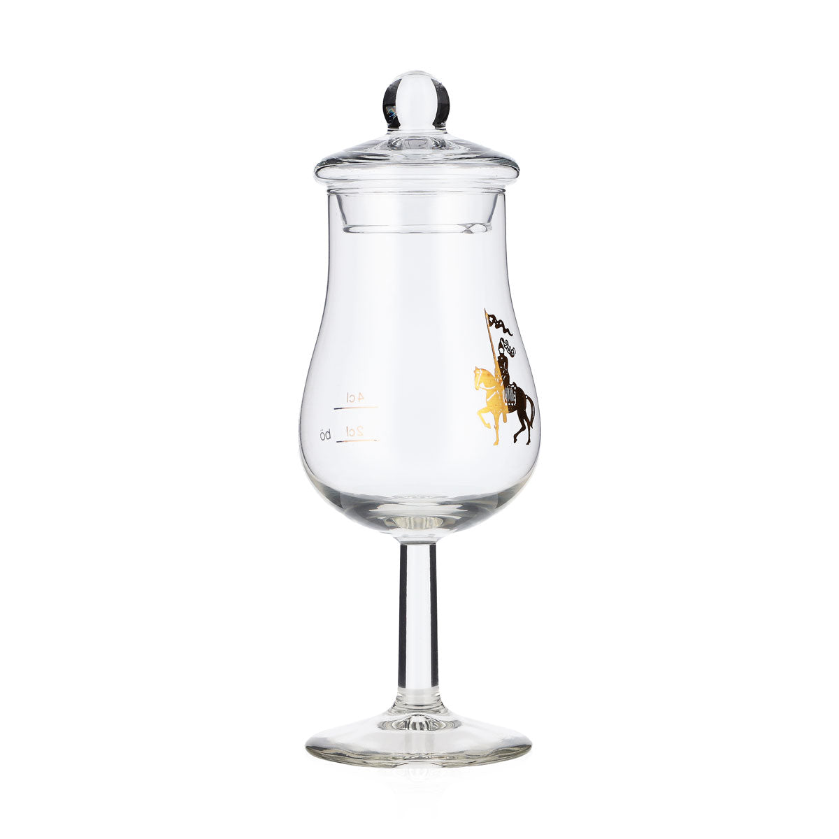 6x Dauphin brandy glass 2cl/4cl tasting glass with lid, Böckling rider logo – View 4