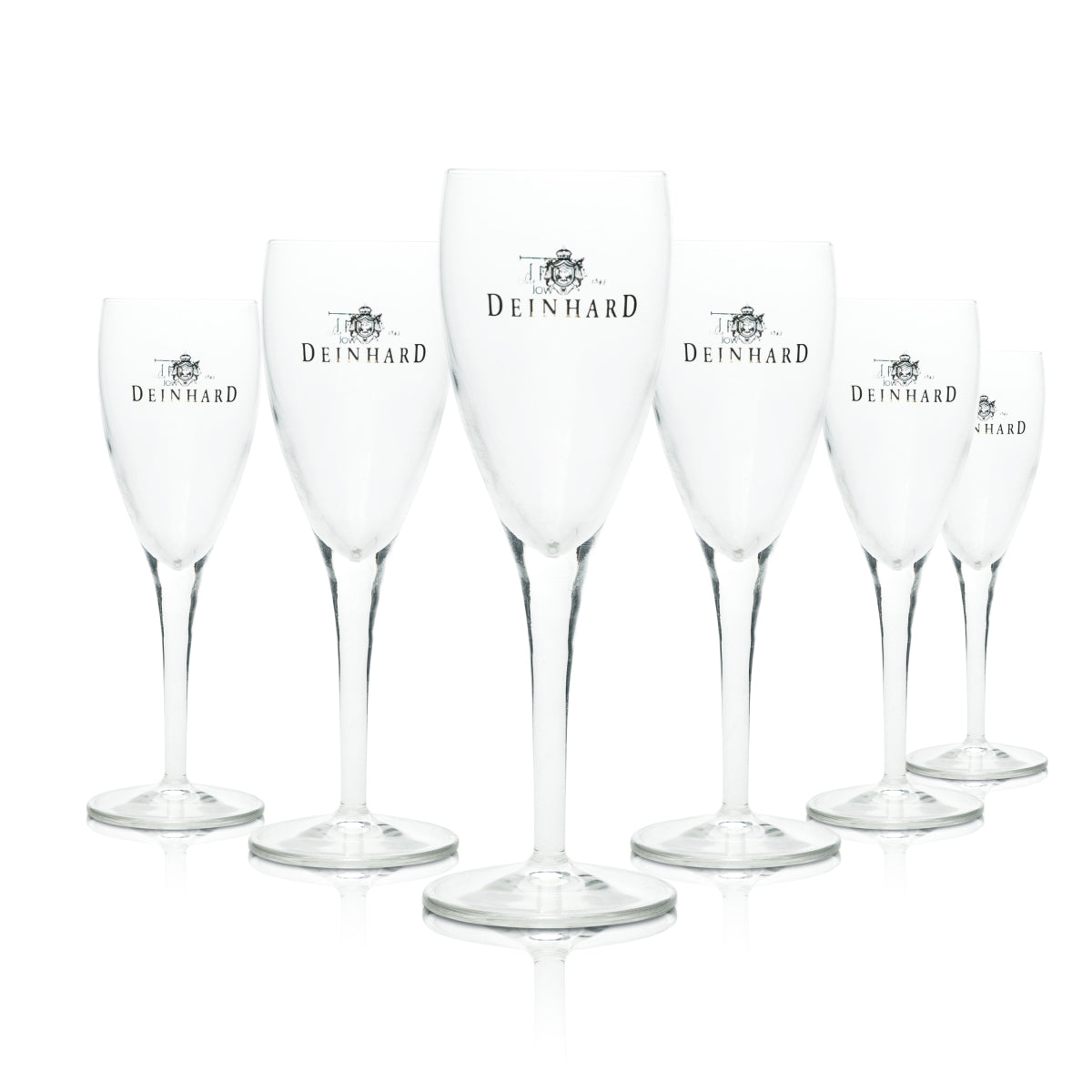 6x Deinhard Sparkling Wine Glass Flute 0.1L Michelangelo Flute Glasses Prosecco Wedding Bar
