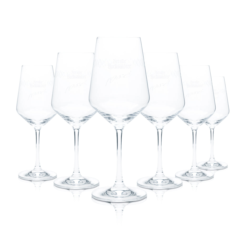 6x Old Hochstädter Apple Wine Glass 0.25l Goblet Glasses Rosé Schoppepetzer Bar