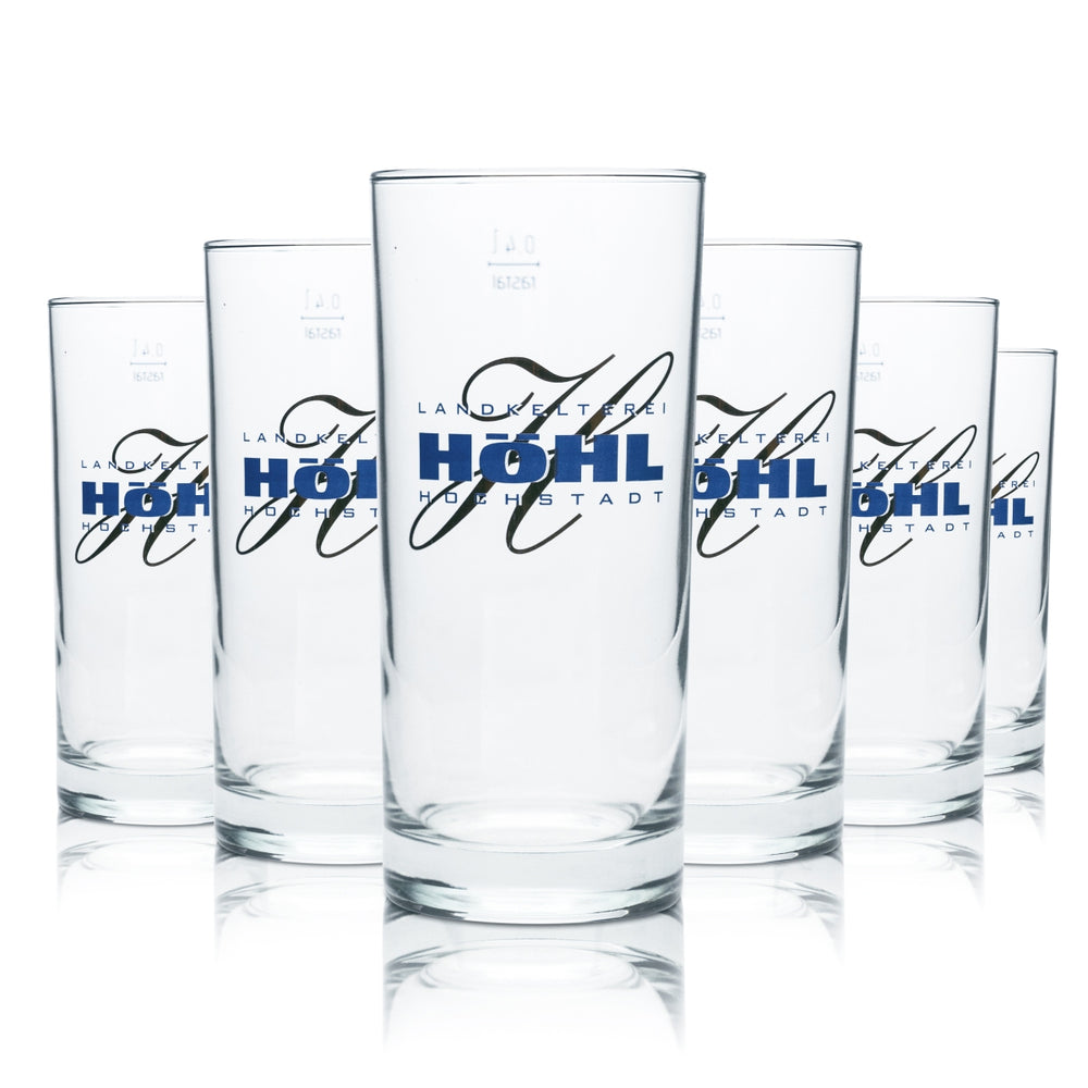 6x Old Hochstädter Apple Wine Glass 0.4l Mug Glasses Landkelterei Höhl Bar