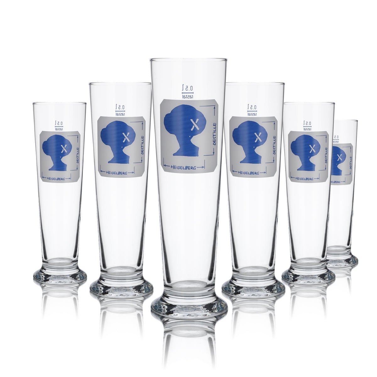 6x Heidelberg distillery glass 0.5l trophy glass beer mug set, calibrated for catering use – View 5