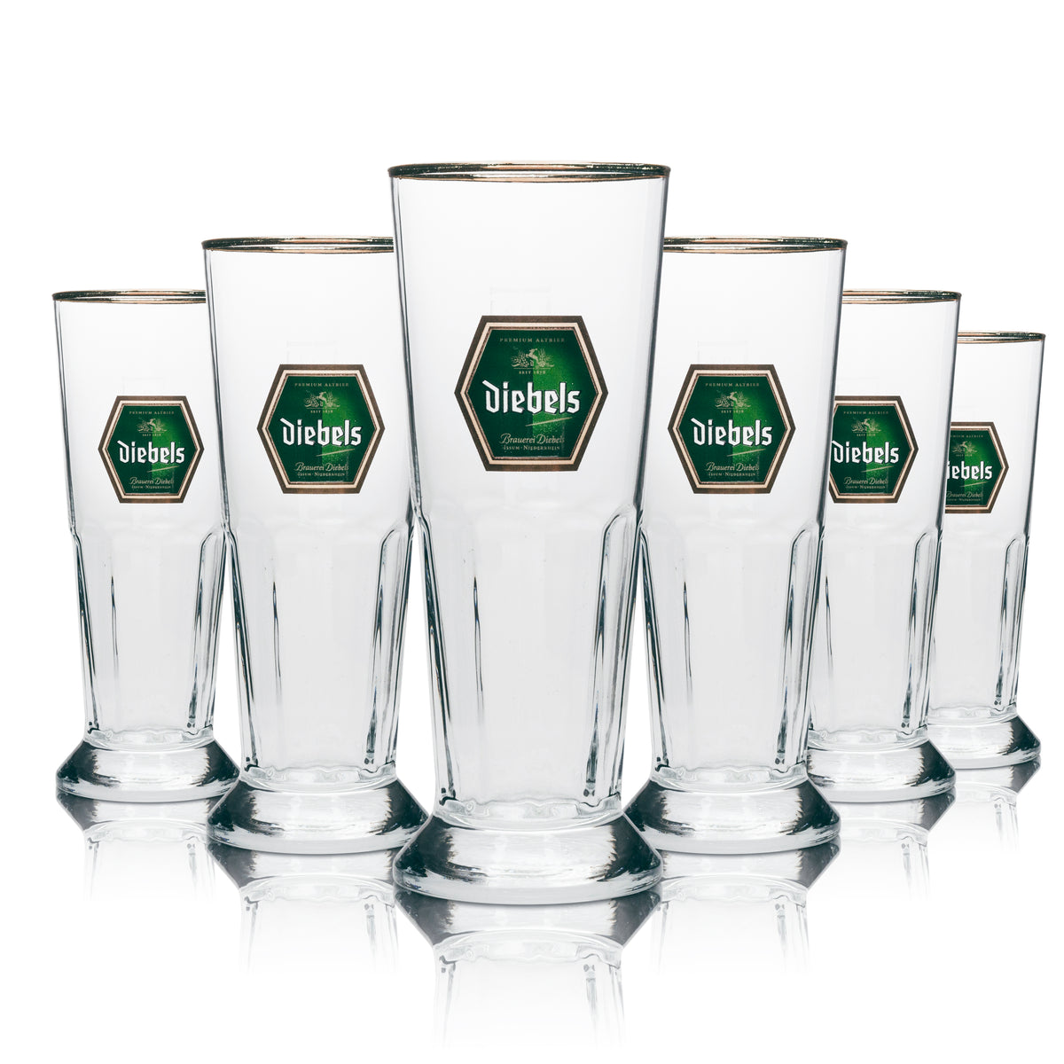 6x Diebels Beer Glass 0.3l Cup – View 4