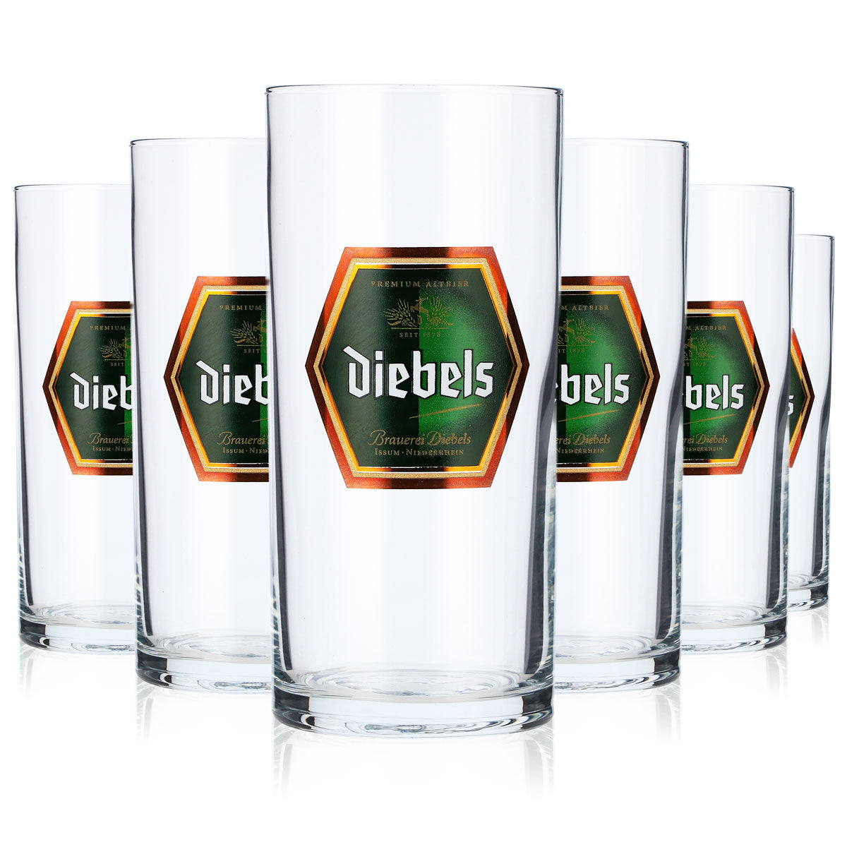 6x Diebels Beer Glass Altbier Glass 0.1l Beer Glasses Stange Becher Rastal – View 5