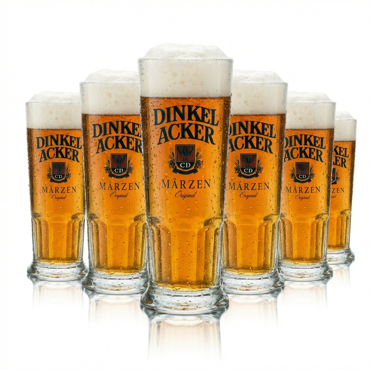 6x Spelt Beer Glass 0.25l Mug Märzen Habsburg Sahm Seidel Handle Glasses