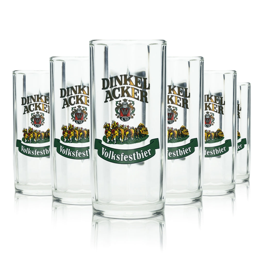 6x Spelt Beer Glass 0.25l Mug Moldau Seidel Folk Festival Sahm Tankard Glasses