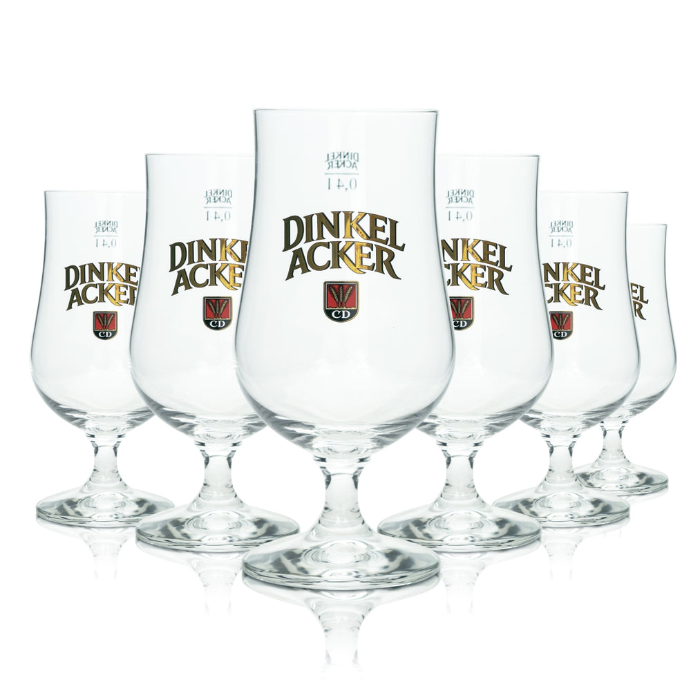 6x Spelt Beer Glass 0.4l Cup Toscana Sahm Pils Glasses CD Tulip Brewery