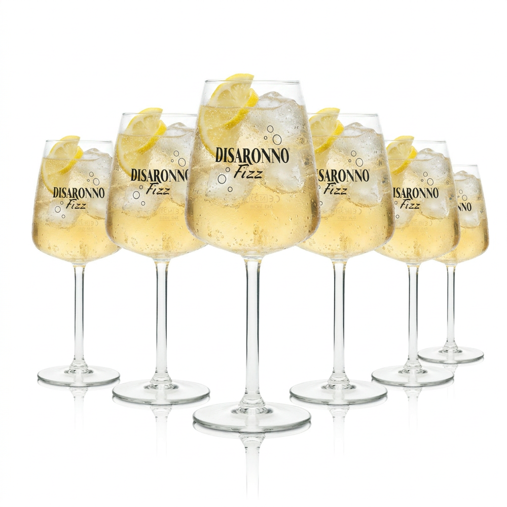 6x Disaronno Amaretto Glass 0.3l Wine Glass Fizz Aperitif Liqueur Glasses Balloon Bar